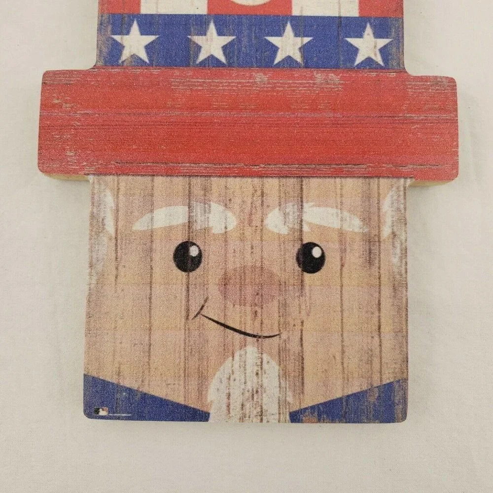 Texas Rangers Uncle Sam Baseball Wooden Sign